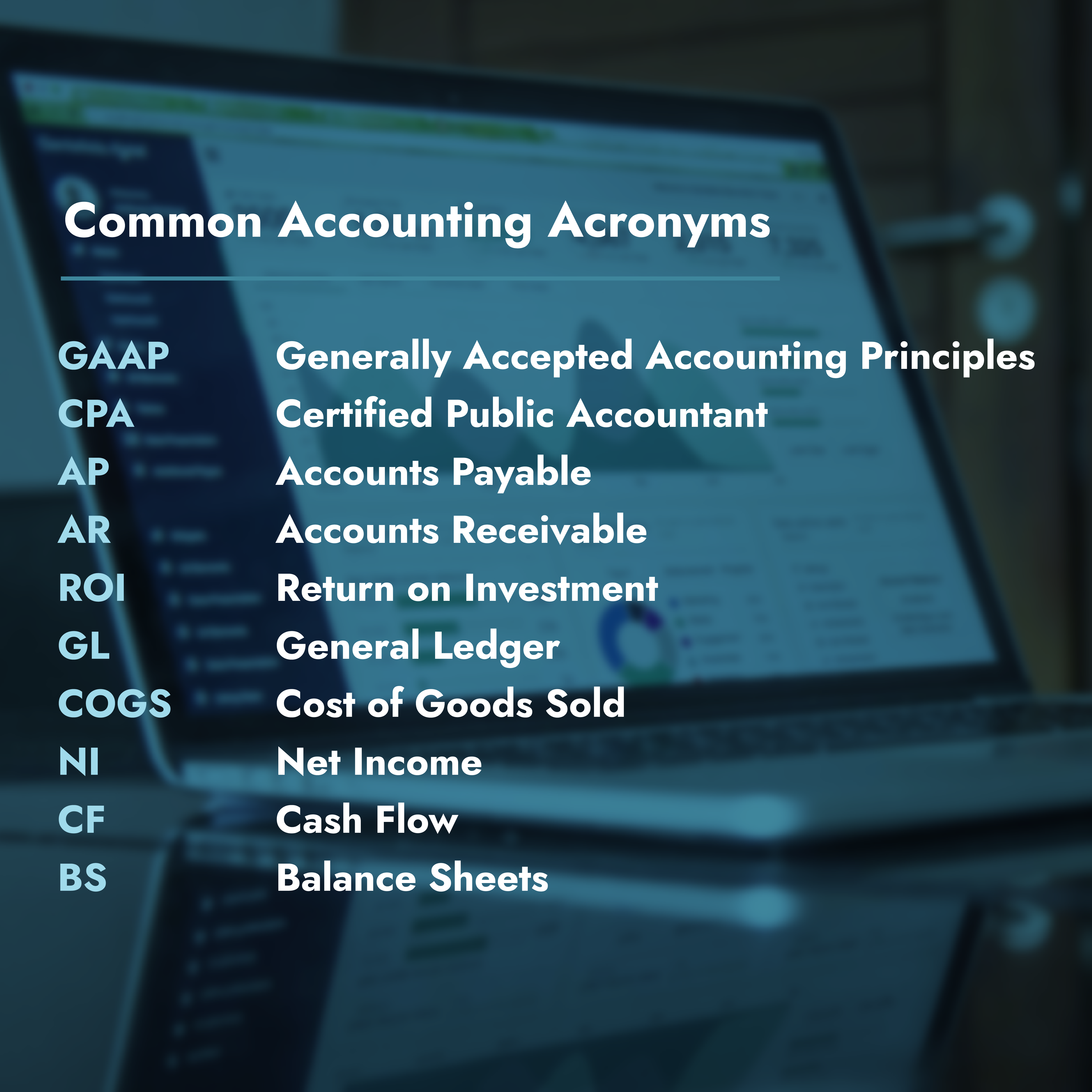 Accounting Acronyms Common Abbreviations To Know   Accounting Infographic 0 