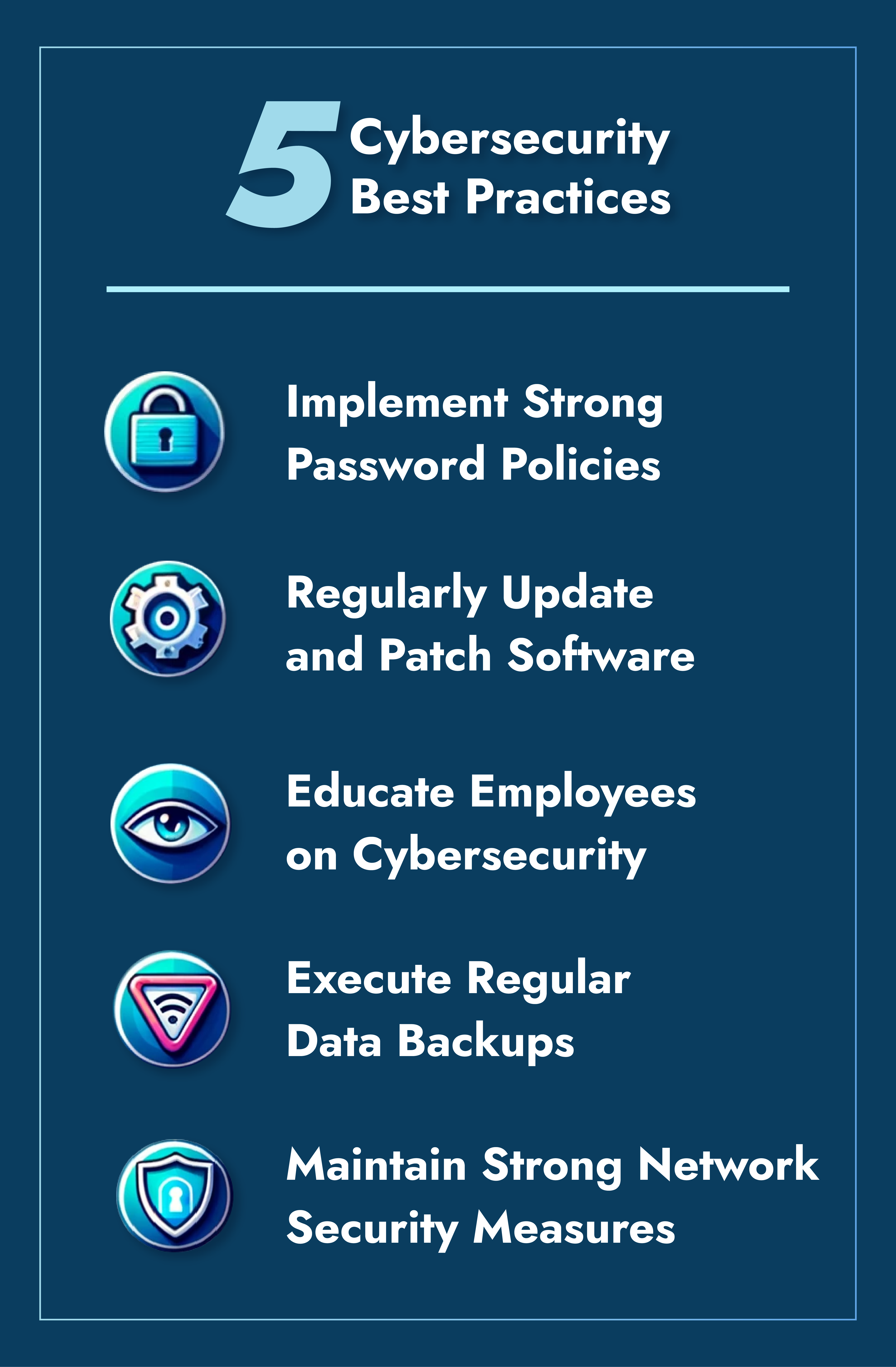 5 cybersecurity best practices infographic