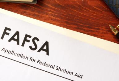 FAFSA application on desk