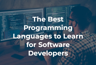 software developer writing code with blog title overlaid 