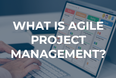 image of agile project management with blog title overlaid