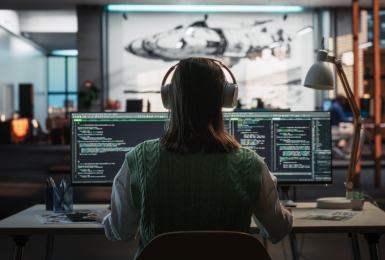 ethical hacker working on project