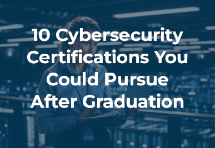 image of cybersecurity professional with blog title overlaid