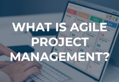 image of agile project management with blog title overlaid