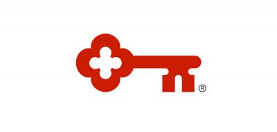 KeyBank logo depicting a red key and trademark