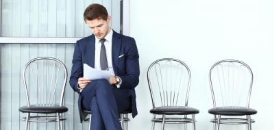 Person preparing for an interview