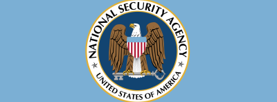 Seal of the National Security Agency against a light blue background