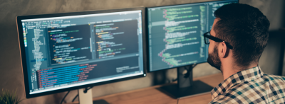 software developer writing code